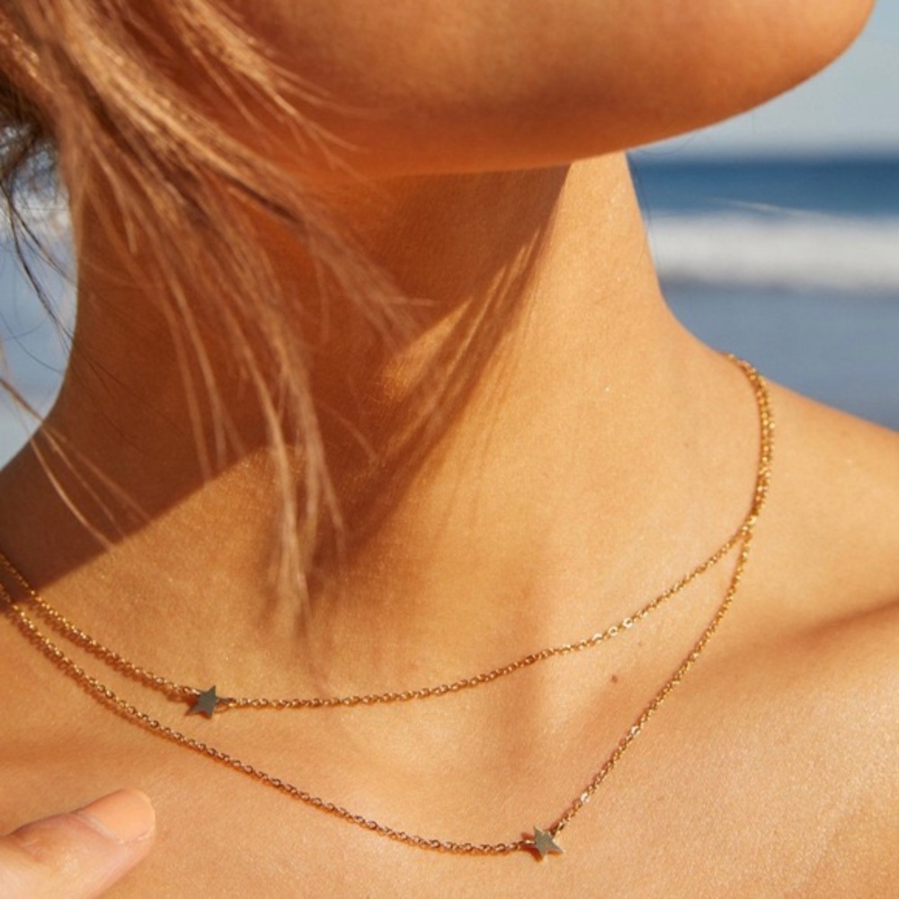 Jennifer Zeuner Star Double Necklace, NWT